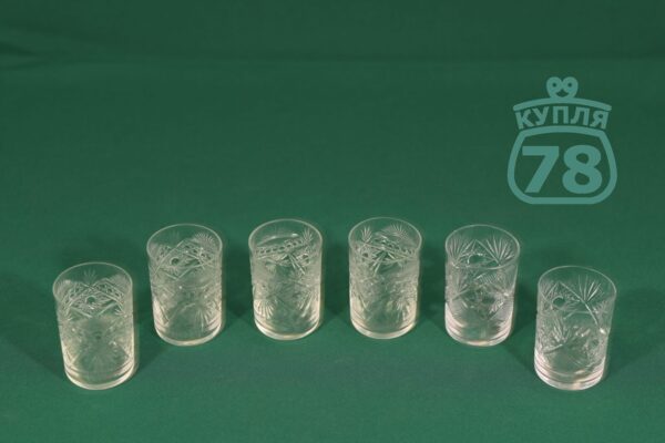 Стопки СССР стекло 6 шт — изображение 2