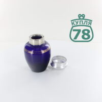 Чайница кобальтовое стекло без внутренней крышки. Китай 50-е годы