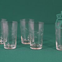Стаканчики тонкое стекло СССР стрелы 5 шт