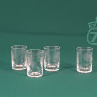Стопки стекло СССР резьба ромашки 4 шт