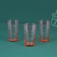 Стаканчики розалиновое стекло СССР 3 шт