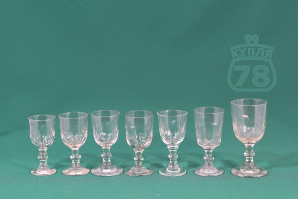 Рюмка старинная стекло до 1917 г Мальцов горох