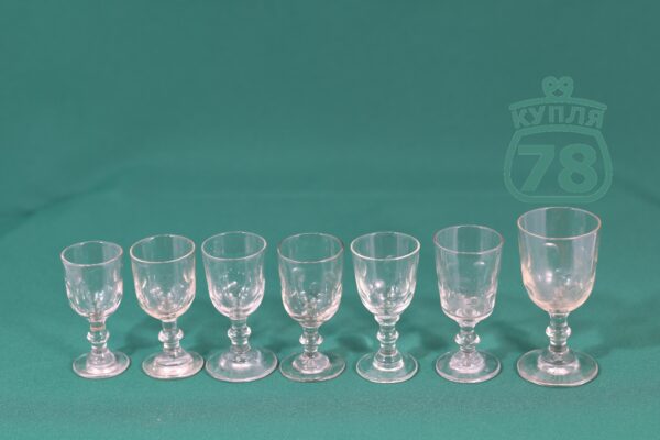 Рюмка старинная стекло до 1917 г Мальцов горох — изображение 2