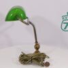 Банковская лампа банкир латунь зелёный плафон — изображение 2