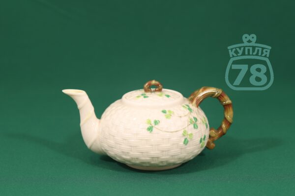 Чайник чайный антикварный Shamrock Belleek Ирландия