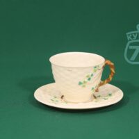 Чайная пара антикварная реставрация Shamrock Belleek Ирландия