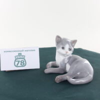 Статуэтка ROYAL COPENHAGEN Кот лежащий винтаж