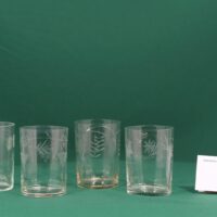Стакан стекло СССР винтаж резной для подстаканника