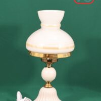 Лампа настольная СССР фарфоровое гофрированное основание