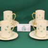 Бокал с блюдцем фарфор Belleek сервиз Shamrock