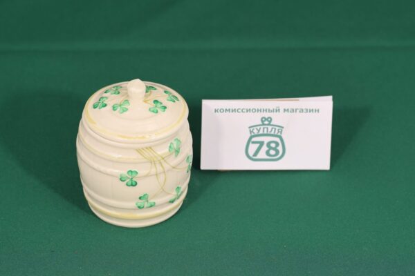Баночка для мёда фарфор Shamrock Belleek Ирландия /1713 — изображение 2