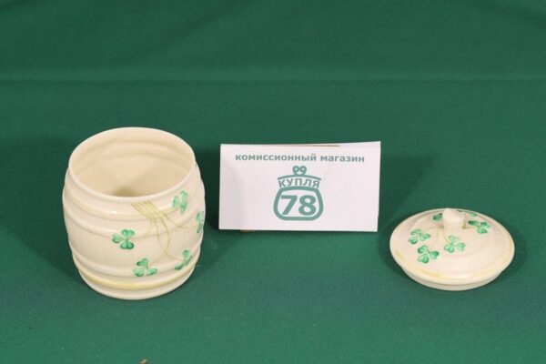 Баночка для мёда фарфор Shamrock Belleek Ирландия /1713 — изображение 3