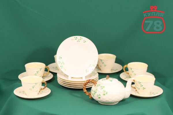 Сервиз антикварный Shamrock Belleek Ирландия