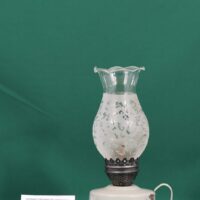 Лампа керосиновая винтаж серая