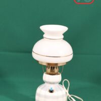 Лампа настольная СССР фарфор голубые полоски