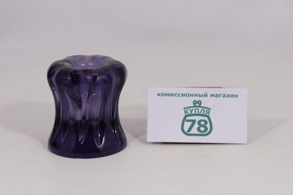 Подсвечник фиолетовое стекло СССР