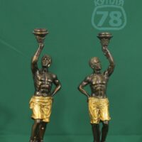 Парные подсвечники Африканец с факелом 2 шт