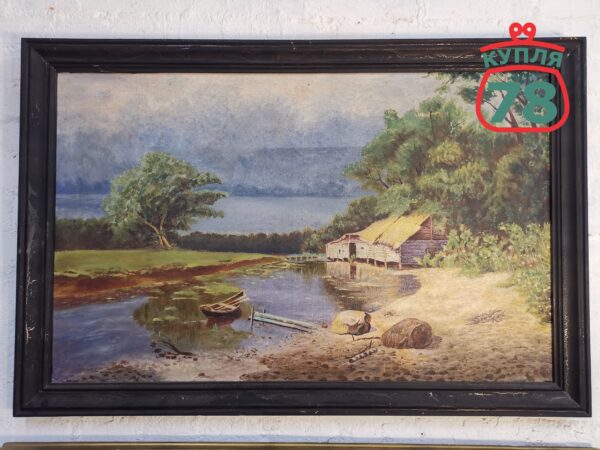 Картина холст масло "На берегу" 120х90 см