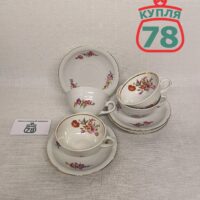 Чайные пары Польша винтаж 4 шт набор