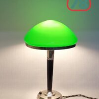 Лампа настольная СССР грибок зелёный плафон / 2545