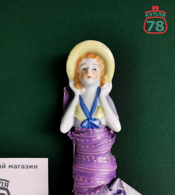 Half Doll фарфоровая половинка куклы смётка со стола / 2569 — изображение 3