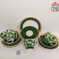 Чайное трио Зелёный сад Красный фарфорист