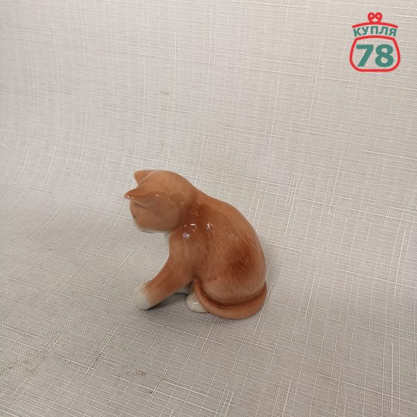 Статуэтка Royal Copenhagen кот с мячом / 2620 — изображение 3