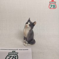 Статуэтка Royal Copenhagen серый кот / 2622