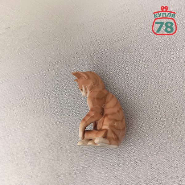 Статуэтка Royal Copenhagen рыжий кот / 2621 — изображение 3
