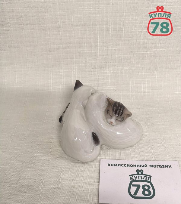 Статуэтка Royal Copenhagen три котёнка / 2624 — изображение 2