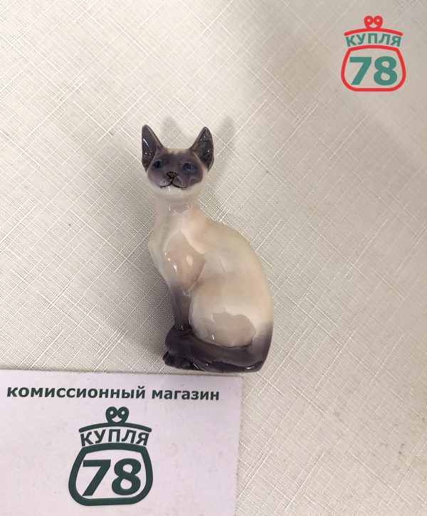 Статуэтка Royal Copenhagen сиамский кот / 2626