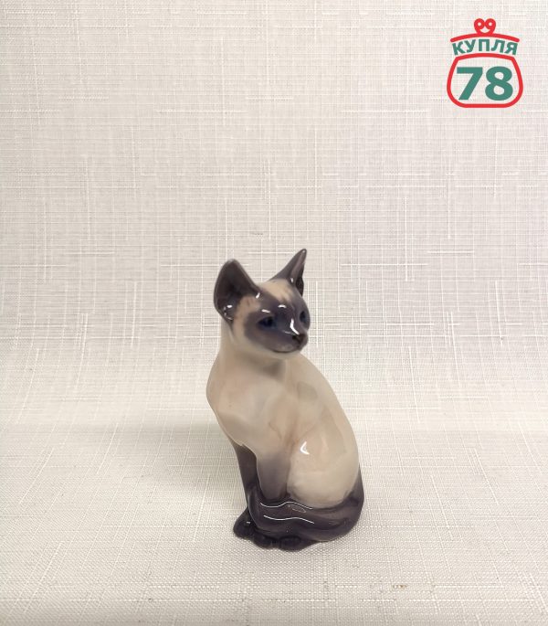 Статуэтка Royal Copenhagen сиамский кот / 2626 — изображение 3