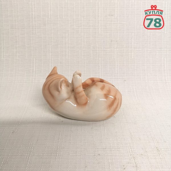 Статуэтка Royal Copenhagen рыжий кот / 2645 — изображение 3