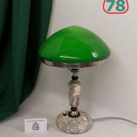 Лампа настольная СССР грибок зелёный плафон / 2652