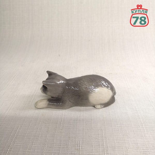 Статуэтка ROYAL COPENHAGEN Кот крадущийся / 2654 — изображение 3