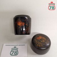 Шкатулка рыбки винтаж банка папье-маше Вьетнам