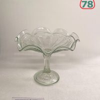 Ваза на ножке стариная стекло / 2710