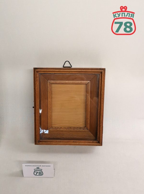 Киот старинный дубовый под одну икону / 2729