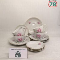 Чайная пара ГДР Weisswasser + розетка / 2788