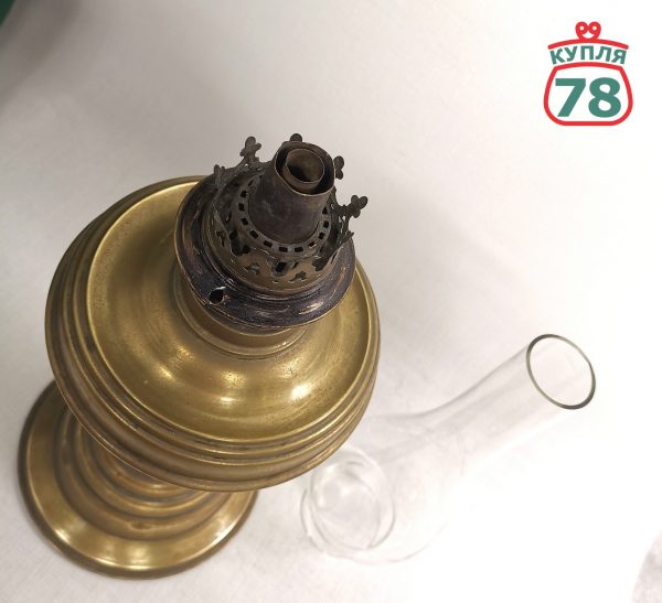 Лампа керосиновая старинная латунь Англия / 2825 — изображение 2