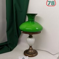 Лампа настольная СССР зелёный плафон / 2934