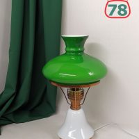 Лампа настольная СССР зелёный плафон / 2948