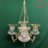 Люстра винтаж латунь Польша / 2952