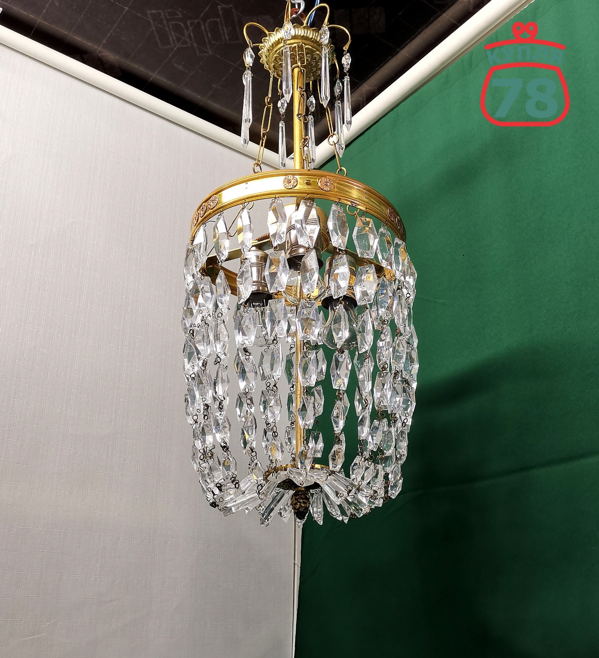 Люстра "груша" сталинский ампир хрусталь / 2962 — изображение 2