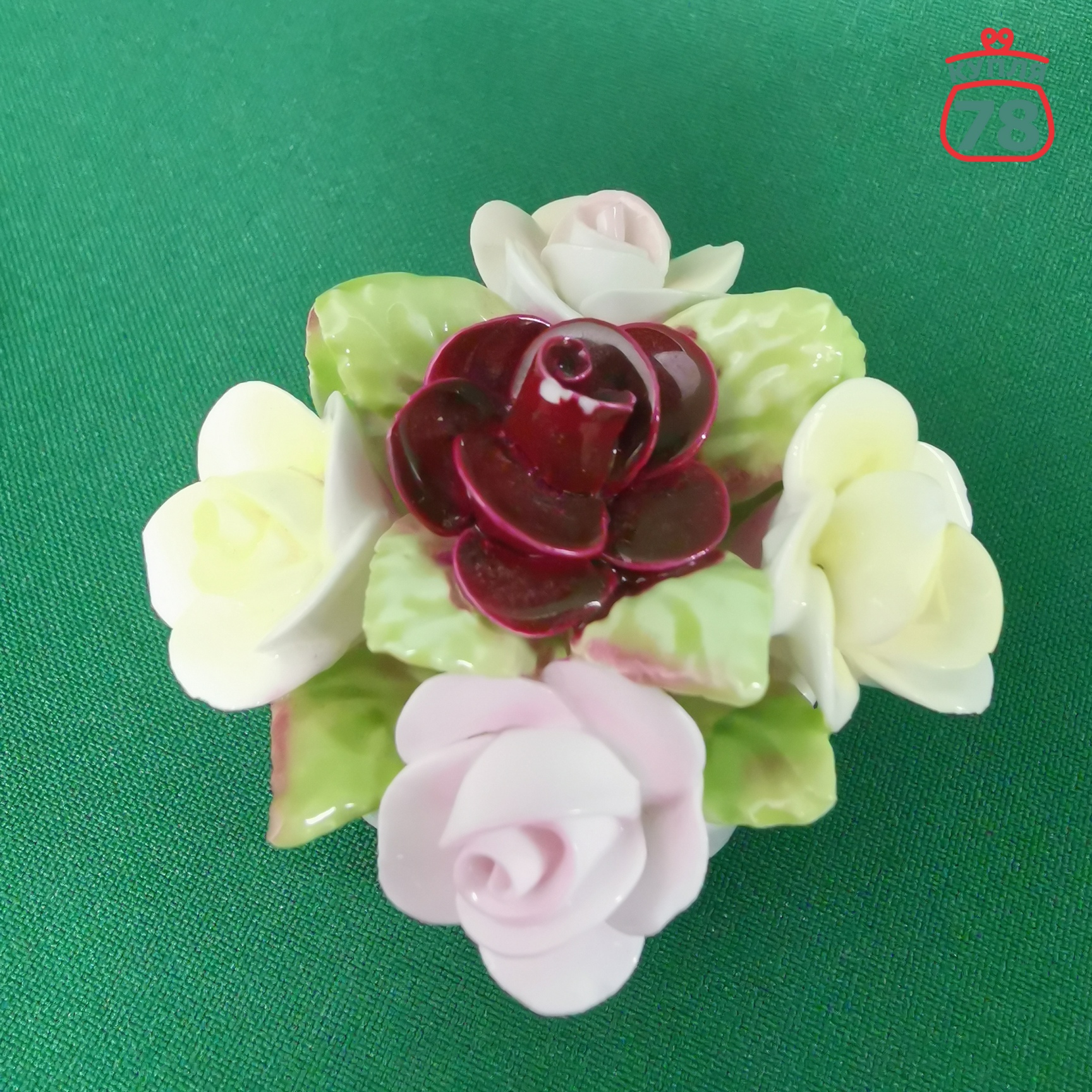 Статуэтка цветы фарфор Англия миниатюра / 2964 — изображение 4