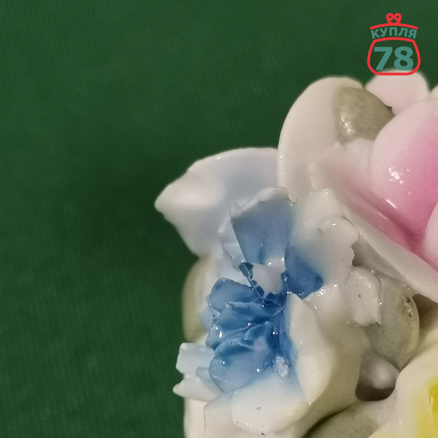 Статуэтка цветы фарфор Англия миниатюра / 2964 — изображение 5