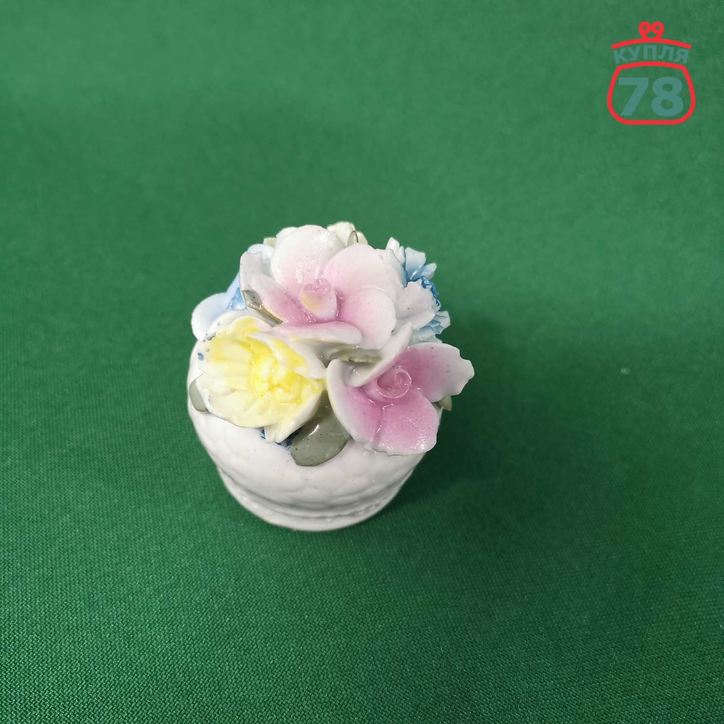 Статуэтка цветы фарфор Англия миниатюра / 2964 — изображение 6