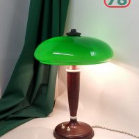 Лампа карболитовая СССР сталинский ампир зелёный плафон / 2970