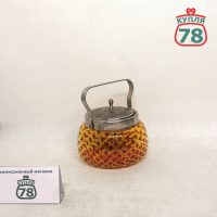 Сахарница цветное стекло СССР винтаж / 2975