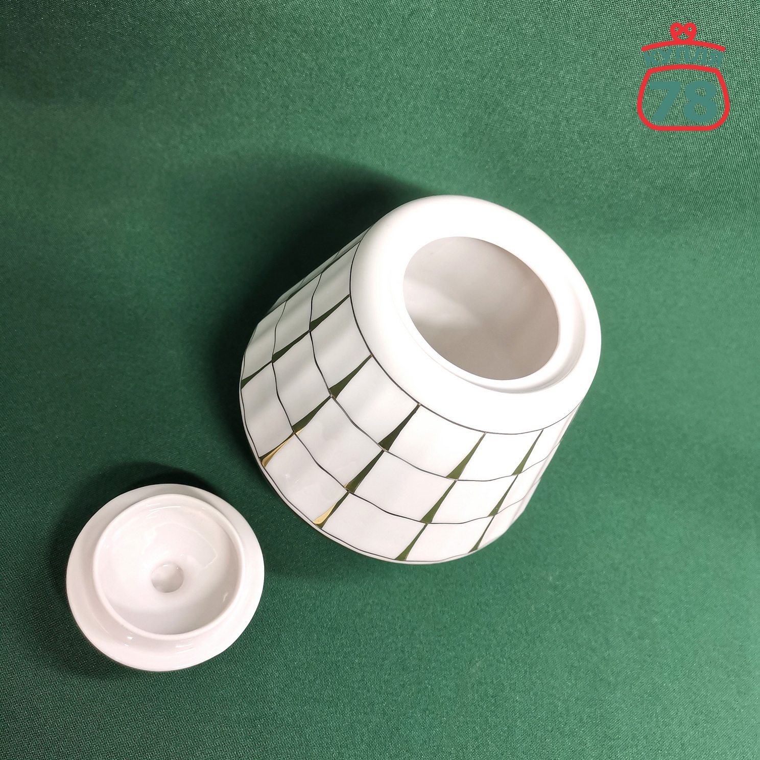 Сахарница фарфор СССР Золотой дождь / 2977 — изображение 2